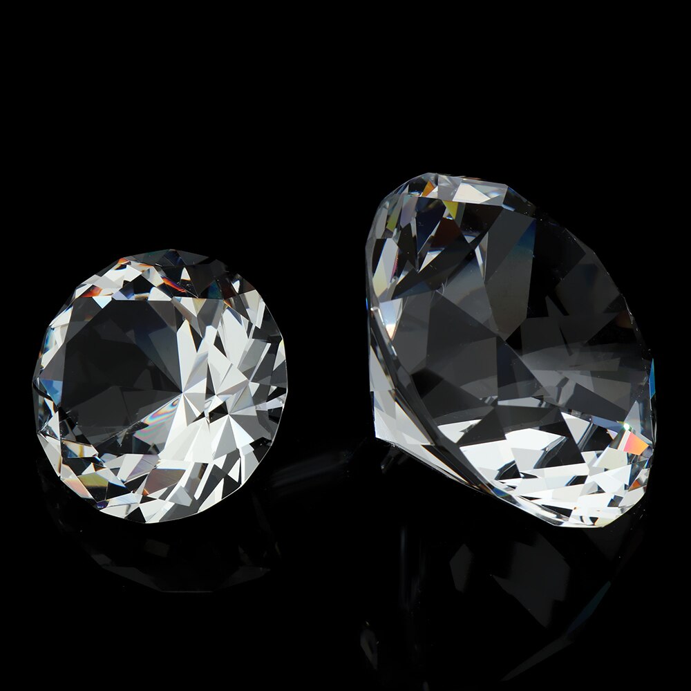 20-70mm store klare krystal diamanter store glas hjemme papirvægte ornamenter dekoration jule bryllupsfest romantisk håndværk