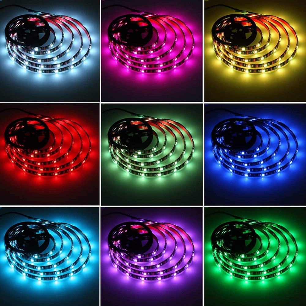 WS2812B 5050 RGB LED Strip 5M 150 300 Leds 144 30LED/M Individual Addressable 5V