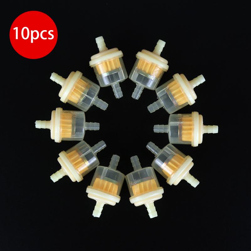 10 stk universal motorsykkel bil drivstoff gass filter mini liten motor inline carb drivstoff gass filter auto bil tilbehør 5.2cm*3cm