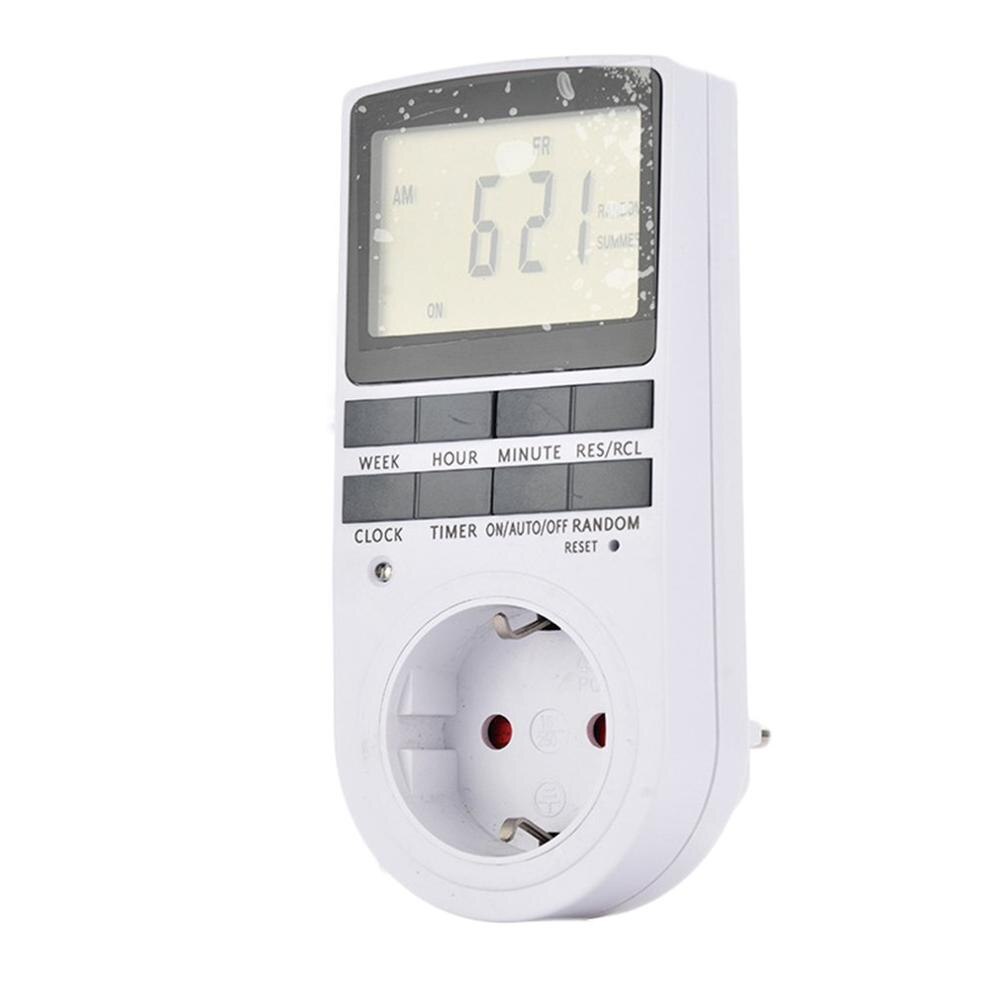 Electronic Digital Timer Switch EU US AU UK Plug Kitchen Timer Outlet 230V 50HZ 7 Day 12/24 Hour Programmable Timing Socket
