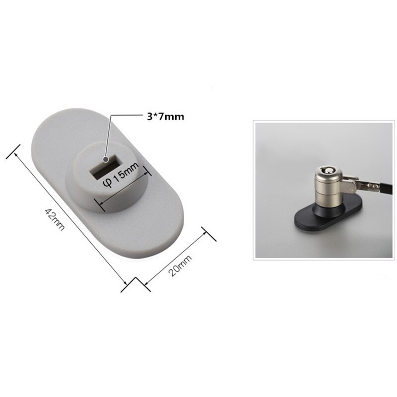 Laptop Tablet Anti-Theft Round Lock Key Hole Compatible for IPad Macbook Notebook Security Lock Base Parts Black Color Durable