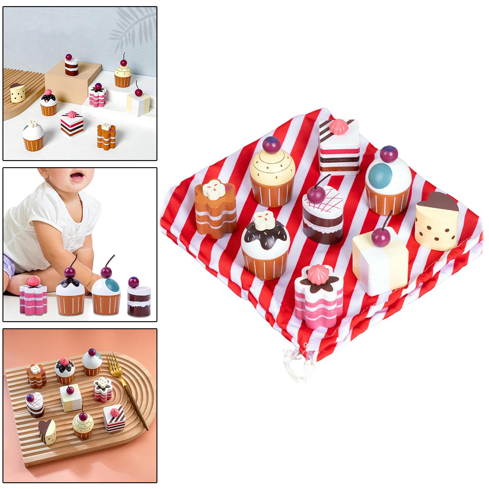 9 sztuk drewno imitacja jedzenia zabawka kuchenna akcesoria robić interaktywnych prezentów