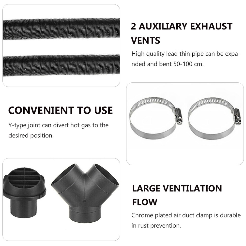 1 Set of Car Duct Air Discharge Pipe Replace Vehicle Heater Air Outlet Tube