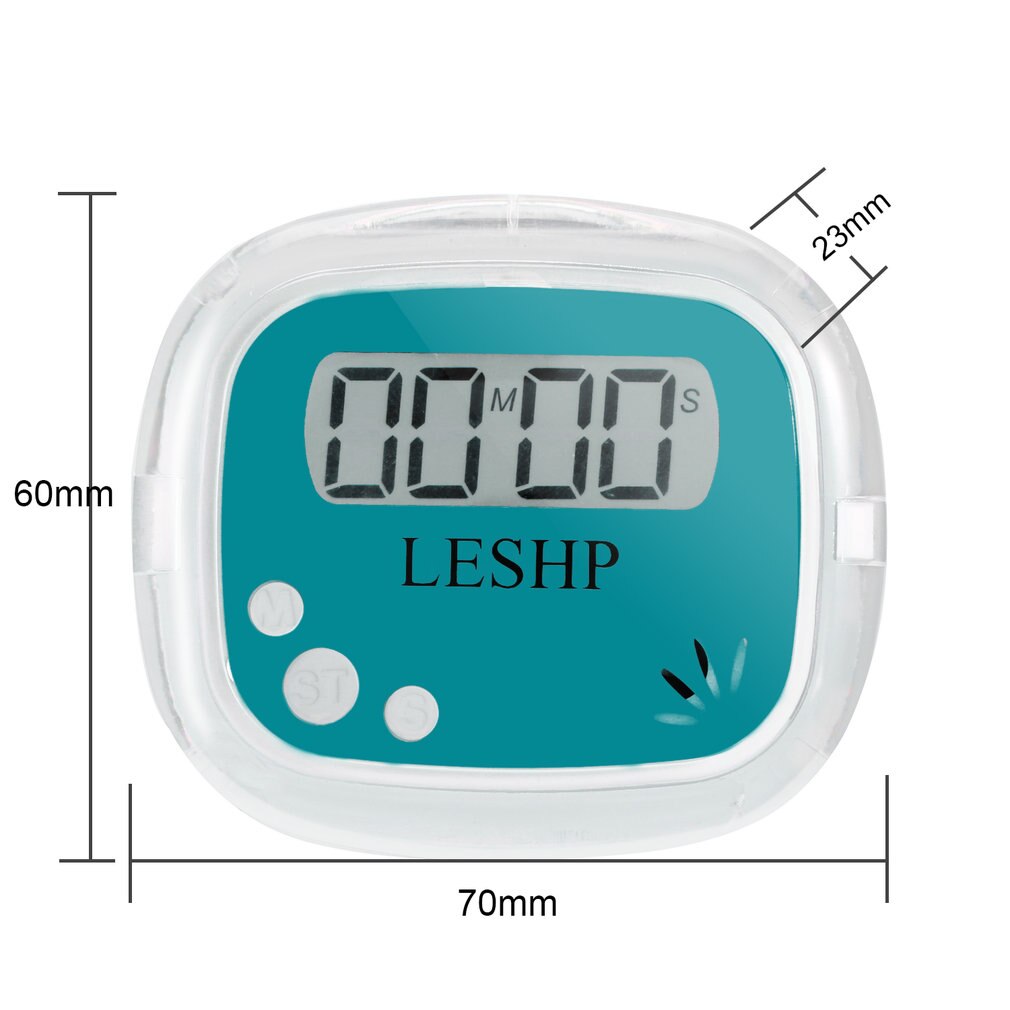 LESHP Kitchen Timer - 4 Digit LCD Display - Countdown & Count-Up - Magnetic Back - Memory Recall