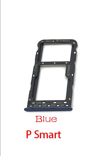 5 Stks/partij Micro Nano Sim Card Holder Tray Slot Houder Adapter Socket Voor Huawei Y7 Y6 Pro P Smart: P Smart Blue