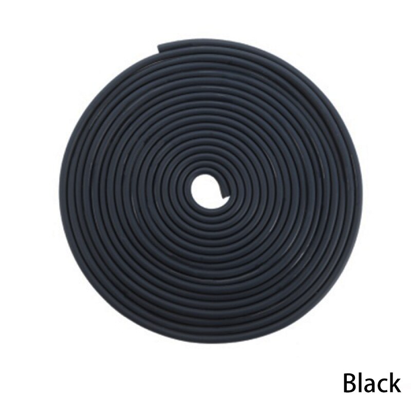 Tiras protectoras para bordes de goma para puerta de coche, molduras de puertas laterales, Protector de arañazos adhesivo para vehículo, 5M: Black