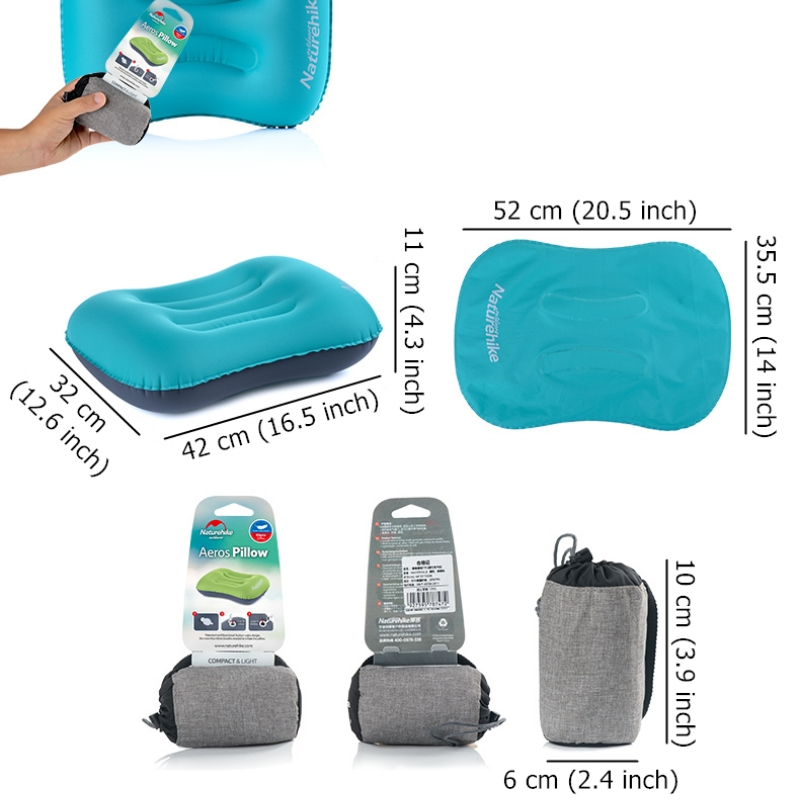 Naturehike Bijgewerkt Opblaasbaar Kussen Camping Air Kussen Ultralight Wandelen Slapen Kussen Outdoor Samendrukbare Nh Reizen Kussen
