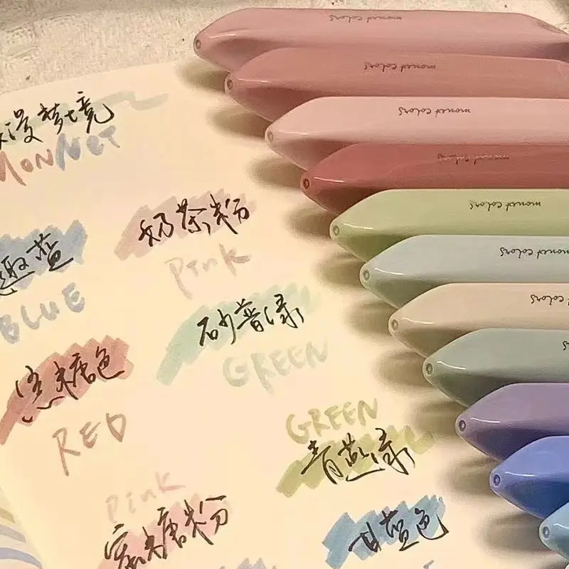 Rotuladores de Graffiti para álbum de recortes, bonitos marcadores creativos de Color degradado, suministros de escritura para niños, 4 unids/lote por caja