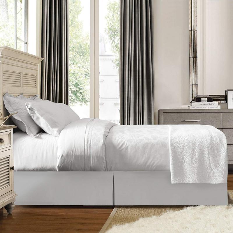 35 jupe de lit de luxe d'hôtel avec la Collection de surface de lit-15 inch a adapté le jumeau de baisse, plein, reine, roi