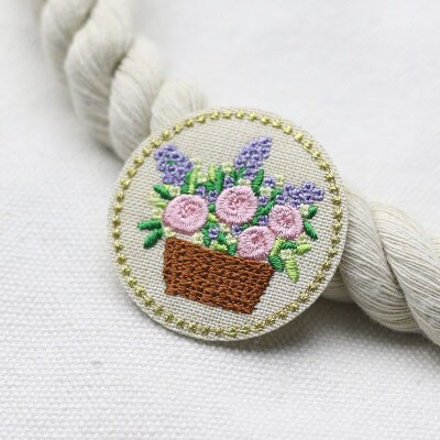 1 stuk schattige ronde bloemenpatches voor kledingborduurwerk, strijkapplicaties voor bloemen voor kinderjurken, kledingpatches voor doe-het-zelf: Type g