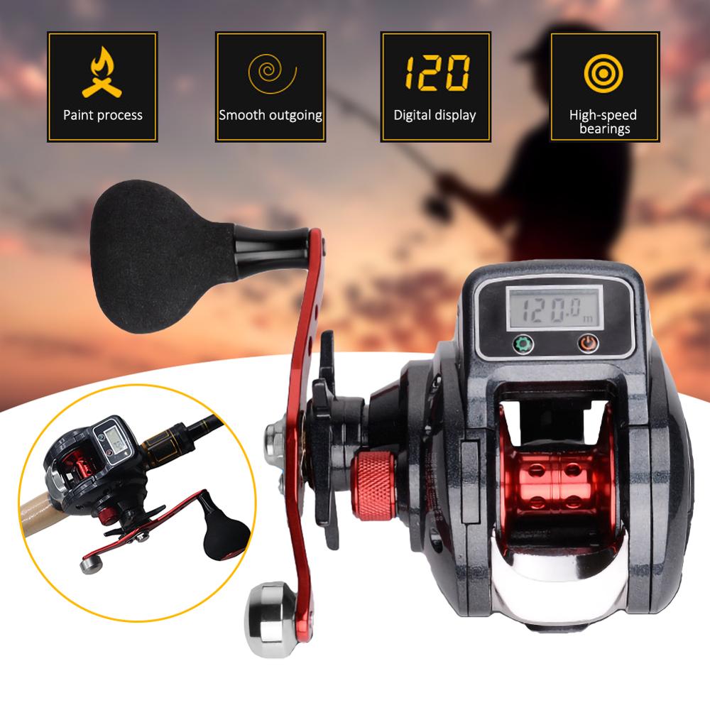 Baitcast Reel Digital Display Water Wheel Fishing Line Left Right Hand Centrifugal Brake Fish Wheel Cup