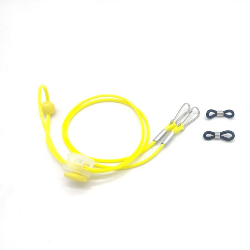 Cuerda ajustable para colgar mascarilla, accesorios para mascarillas, soporte para gafas, cuerda para colgar en la oreja, dos ganchos, manos libres: 06