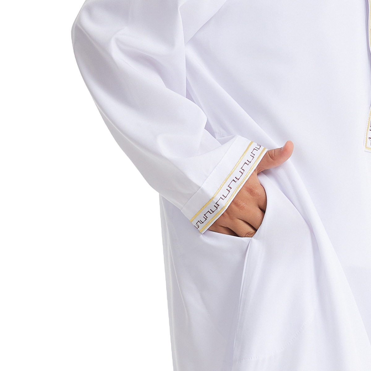 Moslim Jongens Gewaad Jurk Saudi Djellaba Pocket Arabia Abaya Kaftan Jubba Thobe Islam Eid Ramadan Djellaba Morocco Caftan Abaya