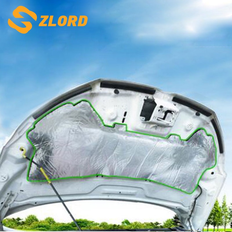 Zlord Auto Machine Geluiddichte Katoen Motorkap Warmte Geluidsisolatie Katoen Sticker Voor Ford Ecosport