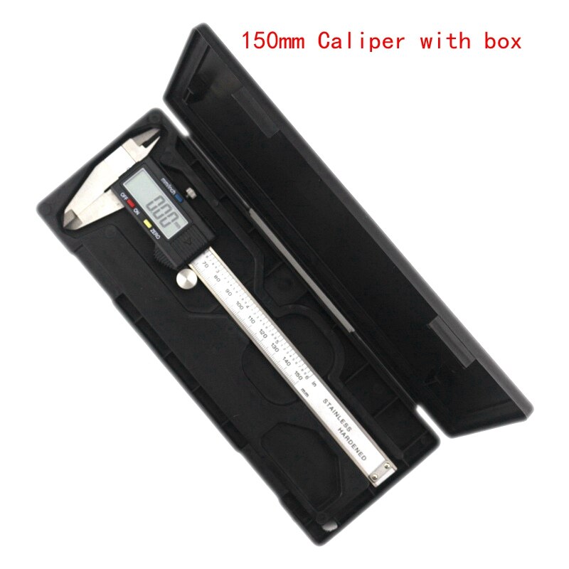Electronic Stainless Steel Calipers Digital Vernier Caliper 150mm 2 0.01mm Micrometer Paquimetro Messschieber LCD Measuring Tool: with Box 150mm