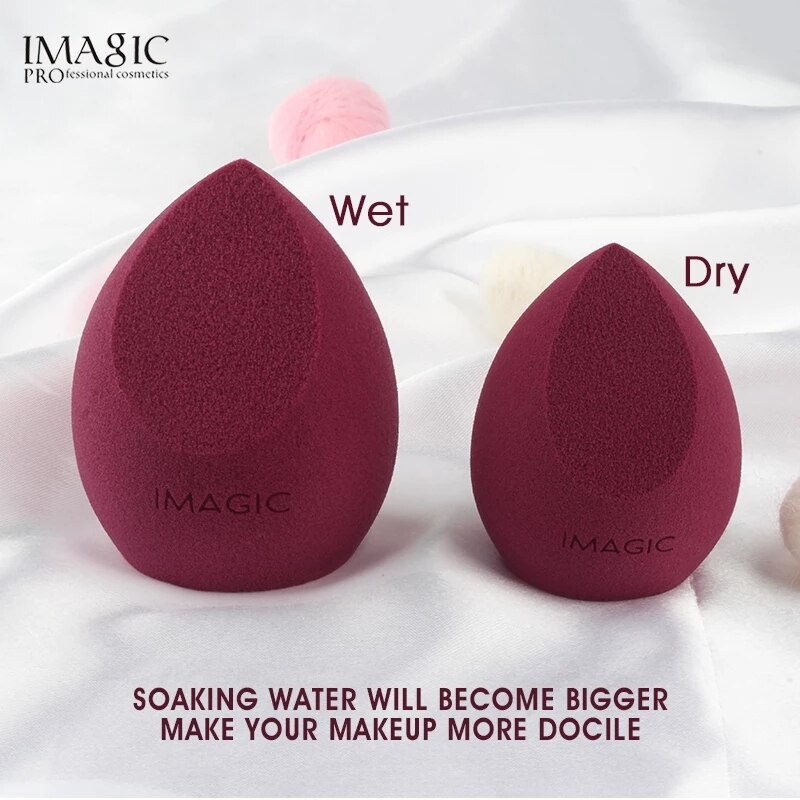 IMAGIC-esponja de maquillaje en forma de gota de agua, base suave, corrector, cosmética, 10 paquetes,