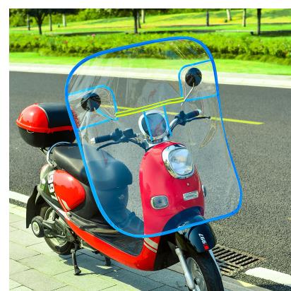 Elektrisk motorcykel forrude gennemsigtigt batteri øger frontruden  cd50 q02: D