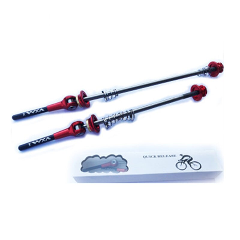 2 Pcs Mtb Racefiets Snelspanners Qr Hendel Wiel Set Vaststelling As Duurzaam: Red