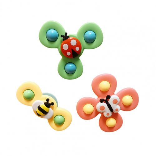 1 Set trottola giocattolo plastica leggera interessante ventosa giocattolo giocattoli da bagno per bambini Spin Sucker Top Spinner giocattolo sicuro: Default Title