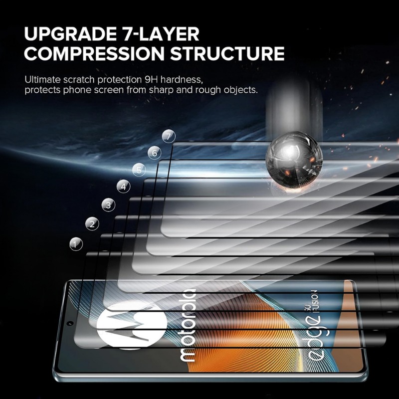3Pcs 9H Cuvred Glass Cover For Motorola Moto Edge 50 Fusion 40 Neo 5G Screen Protector Tempered Glass Edge50 Ultra 50 Pro Edge40