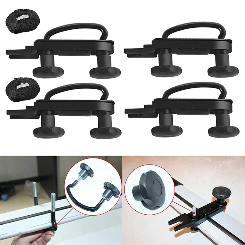 Accesorios para equipaje de techo de coche, Kit de accesorios de montaje de furgoneta, caja de techo, Kit de accesorios de montaje, 4 piezas