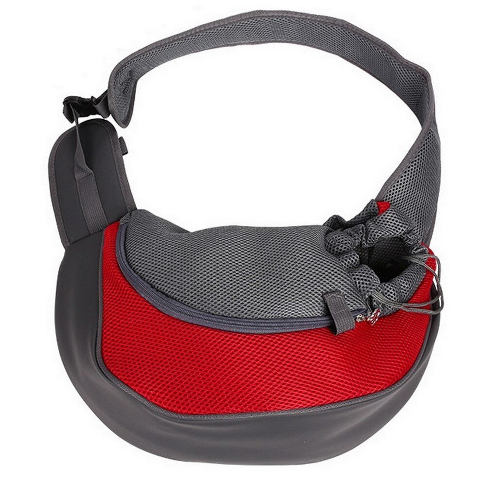 Pet Carrier Kat Puppy Dog Carrier Sling Voorzijde Mesh Reizen Tote Schoudertas Rugzak Siliconen Kom Door Epacket: Red Without Bowl / S