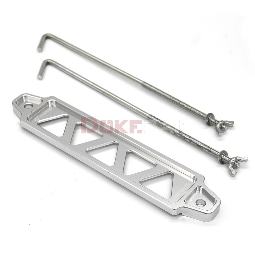 Alumínio Car Battery Tie Down Bracket, Alloy Battery Fasten Holder, 14cm, 19cm: Bege