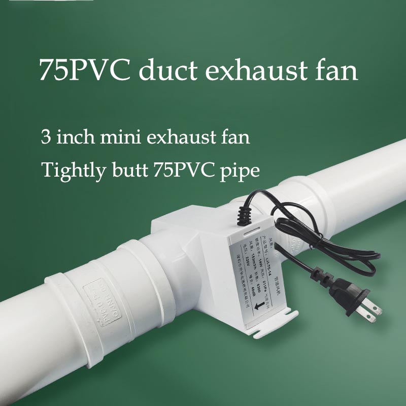 3 Inch Extractor Fan Low Noise Duct Hydroponic Air Blower Exhaust Fans for Kitchen Ventilation Pipe Vent Grow Fans