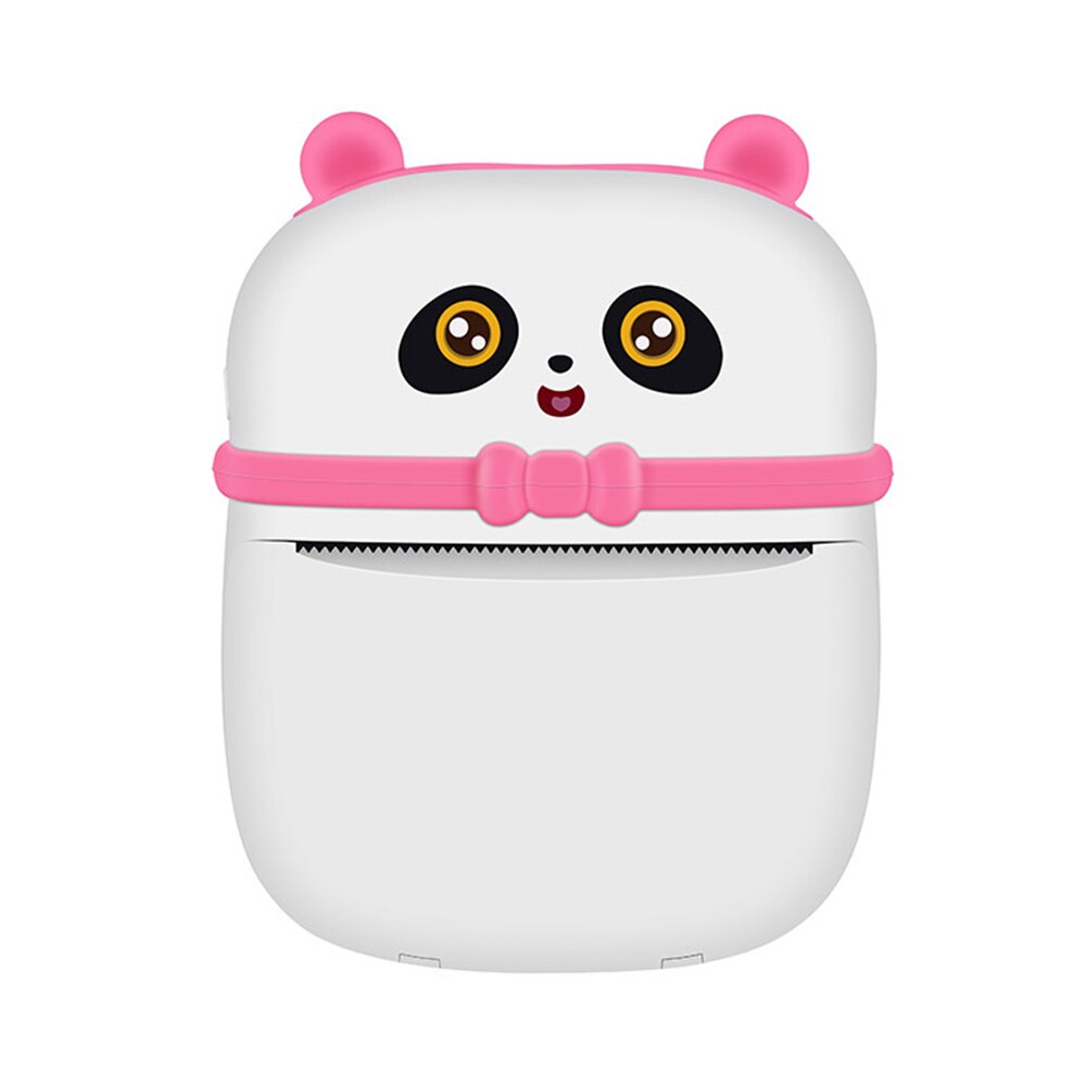 Kids Mini Pocket Printer Portable Thermal Printer BT Cute Appearance Printer w/ Printing Paper for Note Photo Document Printing