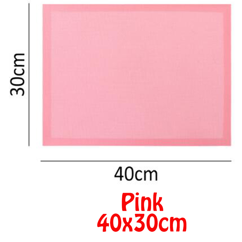 Geperforeerde Siliconen Bakken Mat Non-stick Oven Sheet Liner Bakkerij Tool Voor Cookie/Brood/Bitterkoekje Keuken Bakvormen accessoires: Pink 40x30cm