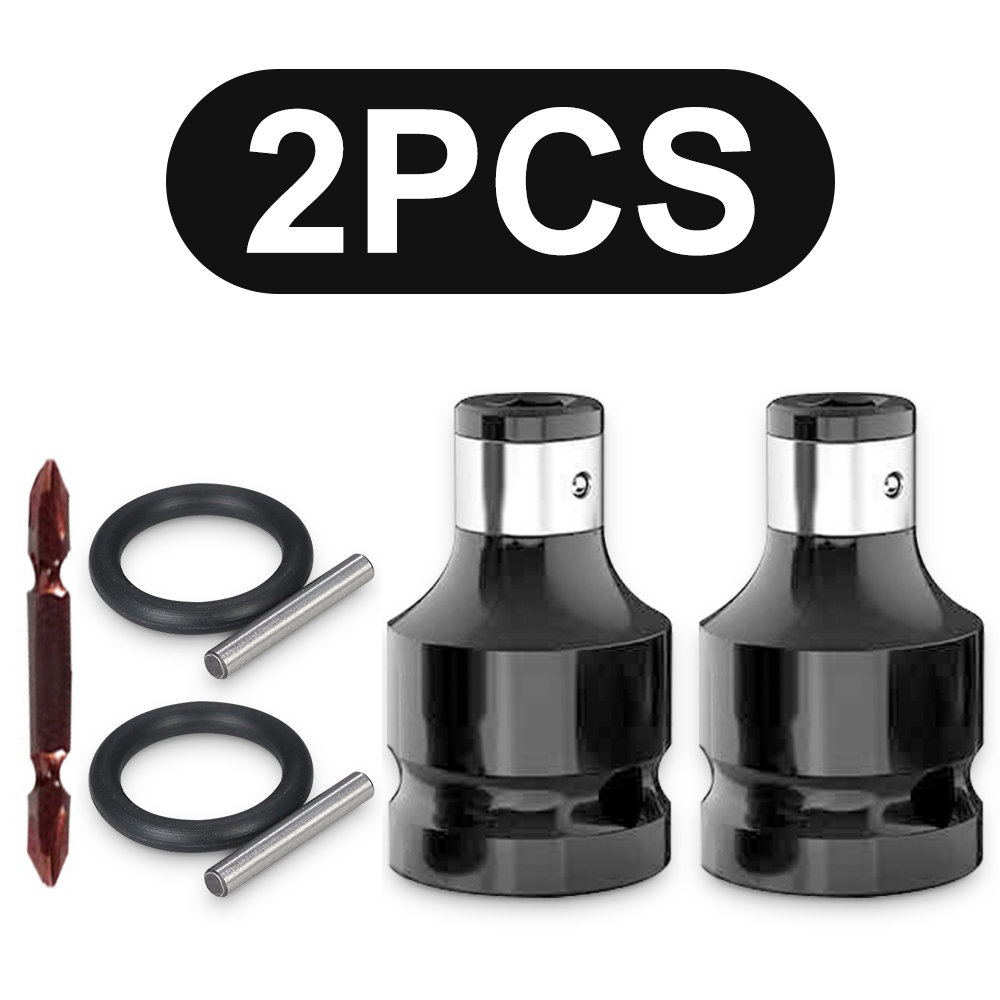 Llave de impacto hexagonal de 1/2 pulgadas a 1/4 pulgadas, conjunto de adaptador, convertidor de unidad de llave inglesa, herramienta de liberación rápida: 2Pcs Standard set