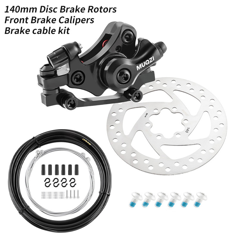 MUQZI Disc Brake Kit Bike Disc Brake Caliper Bicycle 22.2mm Brake Lever MTB Road Bike Cable 140mm 160mm Brake Rotor: Clear