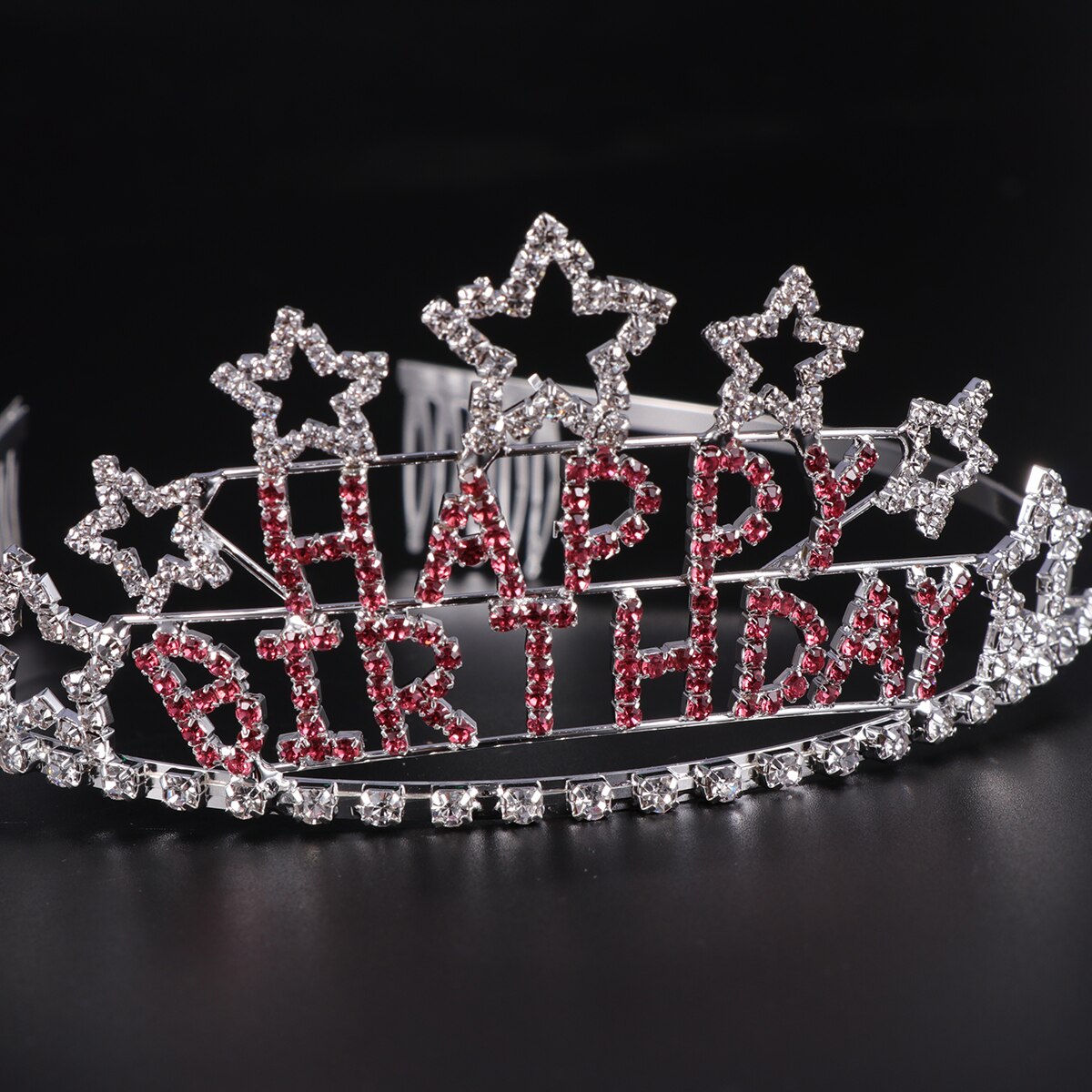 Kid &#39;S Charmant Rhinestone Hart Tiara Kroon Hoofdband Voor Meisjes (Witte Steentjes)