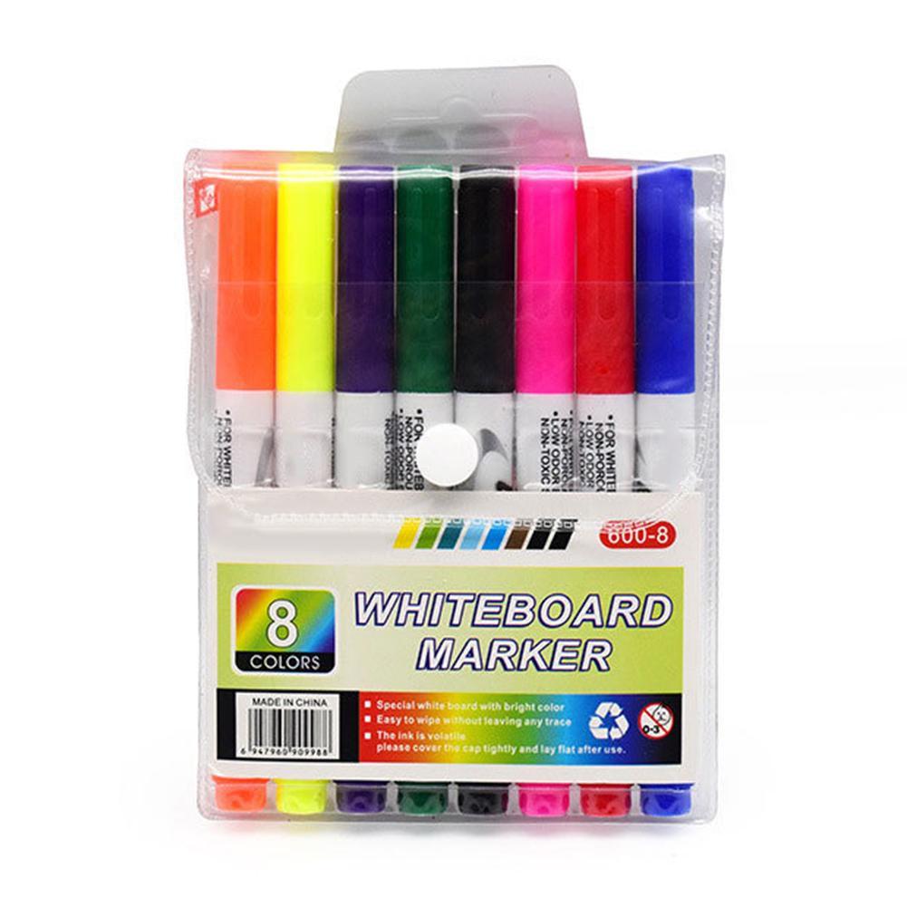 Children's Drawing Pen Painting Pen Magical Water Painting Pen 8pcs School Classroom Whiteboard Pen Dry Erase White Board Marker: 8pcs