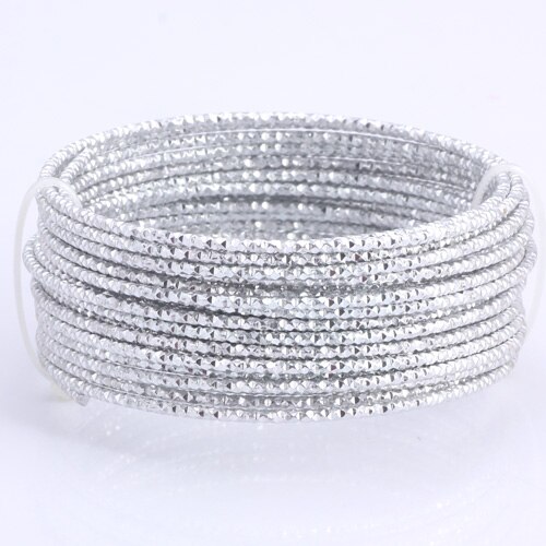 1M/5M lot 2.0mm Various Patterns Aluminum wire gold/silver soft craft versatile metal wire DIY Handmade jewelry making: 2mm Silver  B / 1M