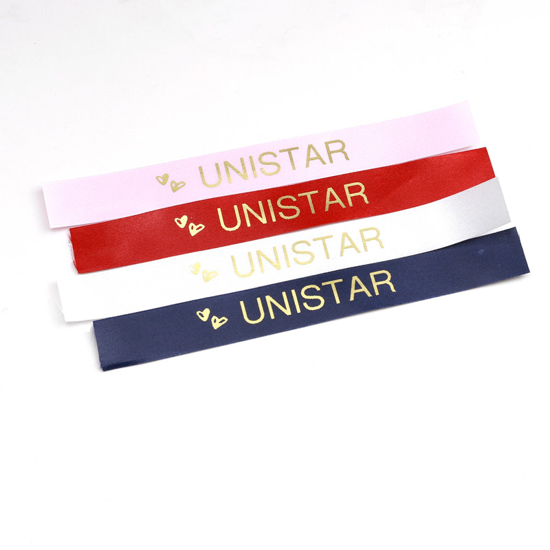 Unistar Tze-RN34 Satijnen Lint Tapes 12Mm Compatibel Voor Brother Label Maker PTD200 PTD600 Label Printer 4M Golden Op navy Labels