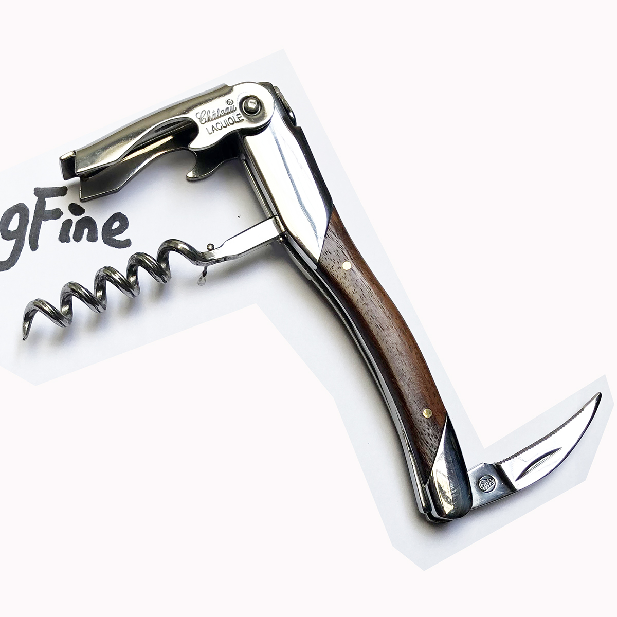 Unique Laguiole Rosewood Waiter's Corkscrew Wine Openers Sacacorchos Stainless Steel Bottle Openors Christmas: corkscrew