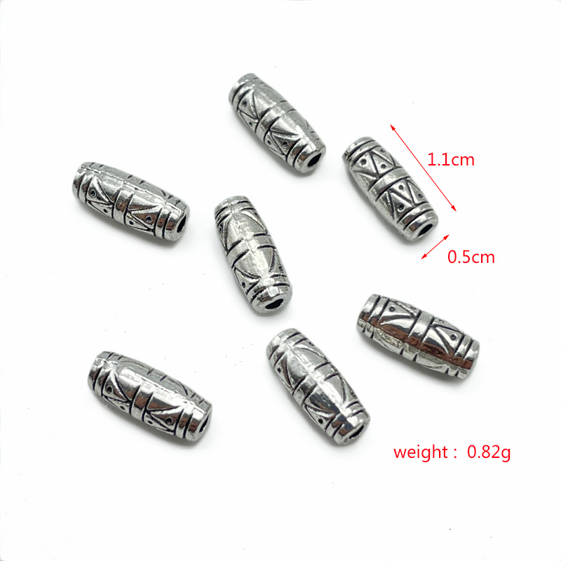 JunKang-Cuentas de grano de arroz con patrón tallado, accesorios para collar, pulsera hecha a mano, bricolaje, , 20 Uds.: Verde