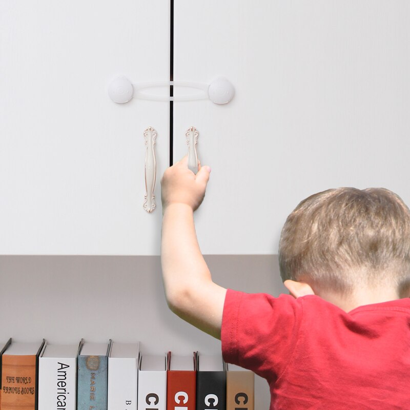 5pcs Child Kids Baby Care Safety Cabinet Locks &amp; Straps Products Cabinet Drawer Locks