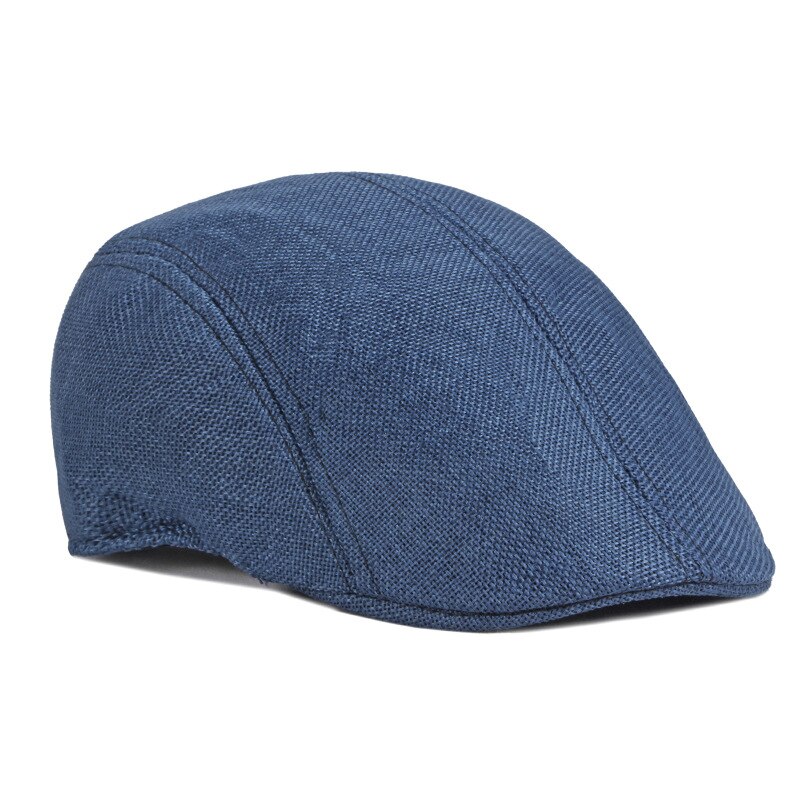 Summer Mesh Berets Hat For Men Solid Black White Breathable Newsboy Cap Women Retro Painter Cap Thin Flat Herringbone Hat Boina: Navy
