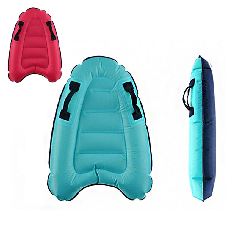 Outdoor inflatable surfboard, solid color, buoy kickboard, kids' safe sea surfing board for beach surfing, swimming, summer water fun