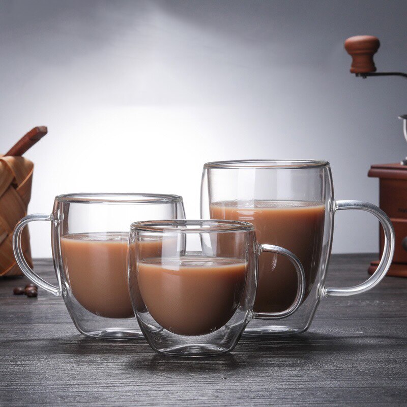 Dubbele Koffie Mokken Met Het Handvat Mokken Drinken Isolatie Double Wall Thee Cup Drinkware Melk