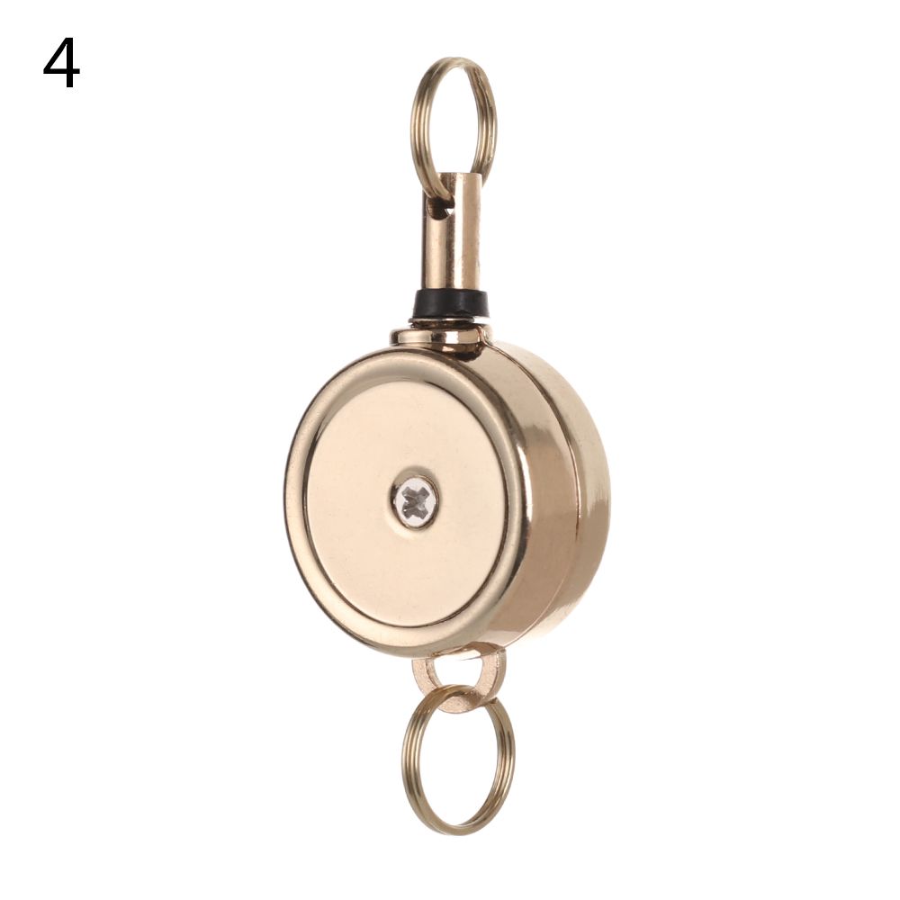 1 stuk metalen anti-verloren clip, sleutelhanger, badgehouder, lanyard, intrekbaar: Blauw