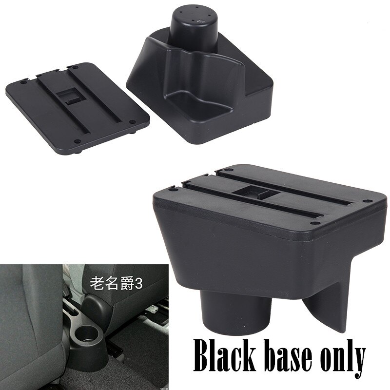 For MorrisGaragesMG3 mg3 armrest box central Store content Storage box with cup holder ashtray USB interface products 2007: Black base only