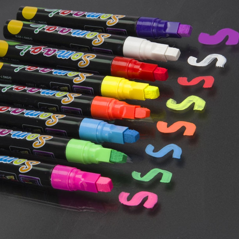 8 stks/set Creatieve Kleurrijke 7mm Markeerstiften Mode Office School Supplies Kids Schilderen Briefpapier Marker Pennen