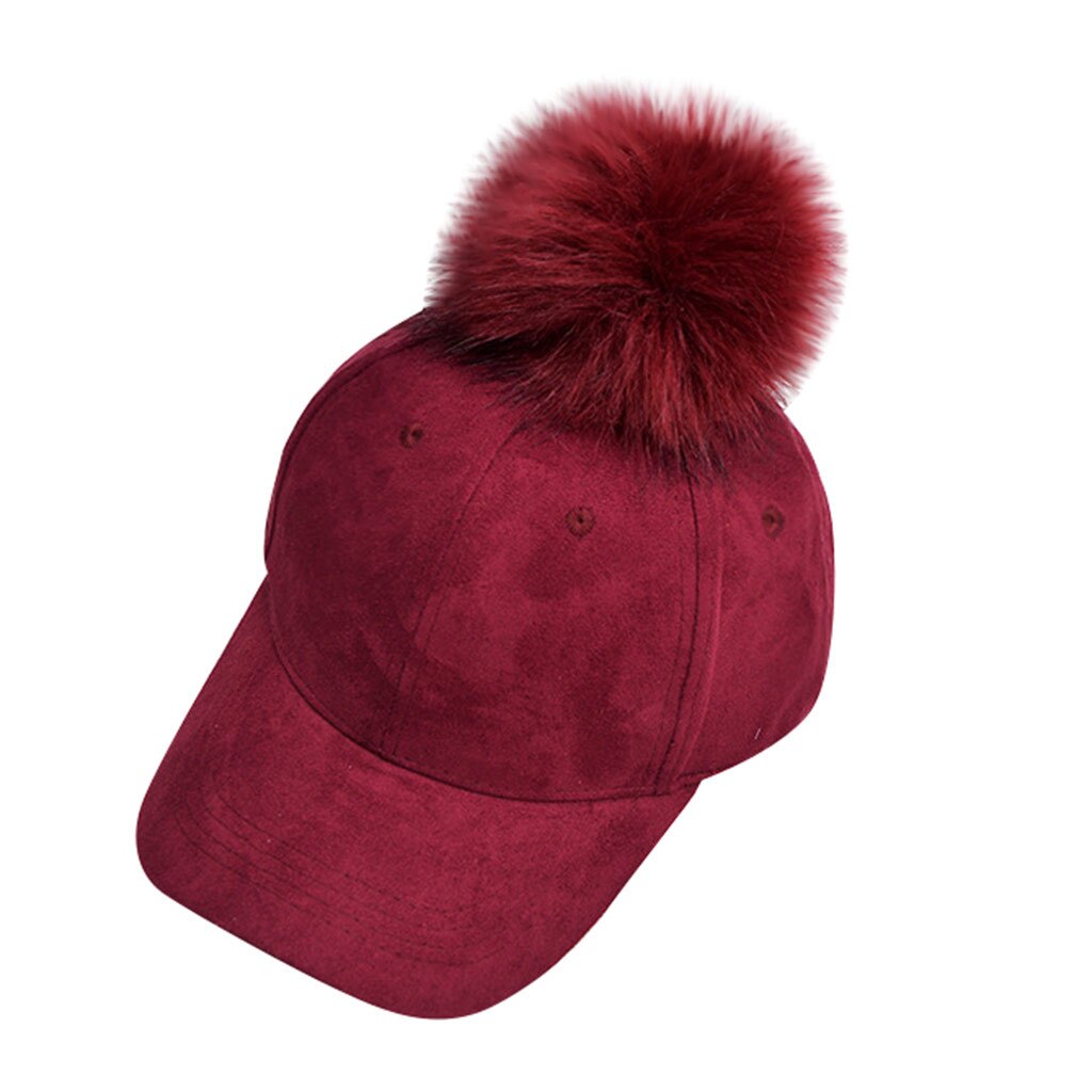 Casquette de Baseball unisexe d'hiver | Chapeau pour hommes et femmes, chapeau avec boucle en fausse fourrure mignonne, Streetwear Gorra Hombre