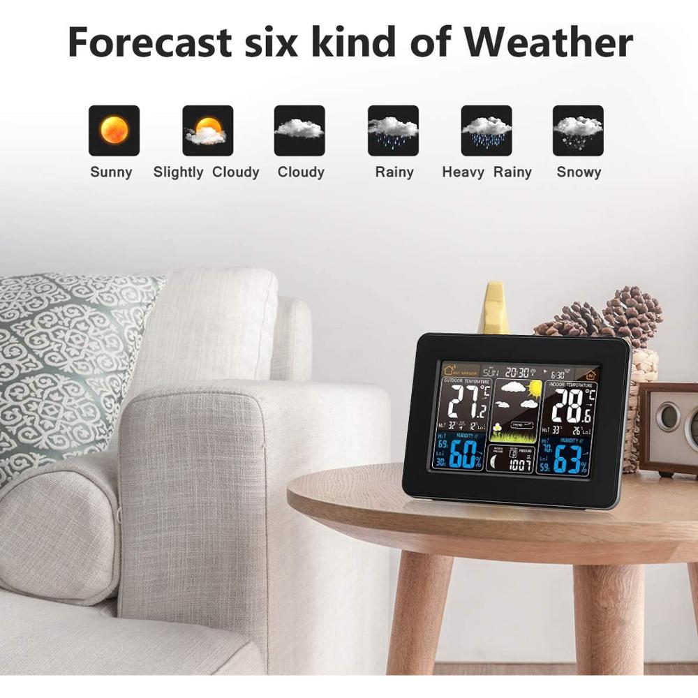 PT3365 Digital Color Forecast Weather Station Weather Clock with Alert ...
