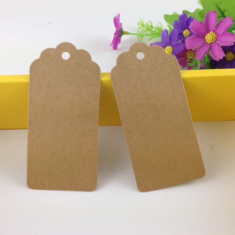 1000 stück kraftpapier-etiketten, blanko-etiketten, preisschilder aus papier, diy-verpackungskarten, hängeetiketten für taschen/schuhe/kleidung/schmuckkästchen