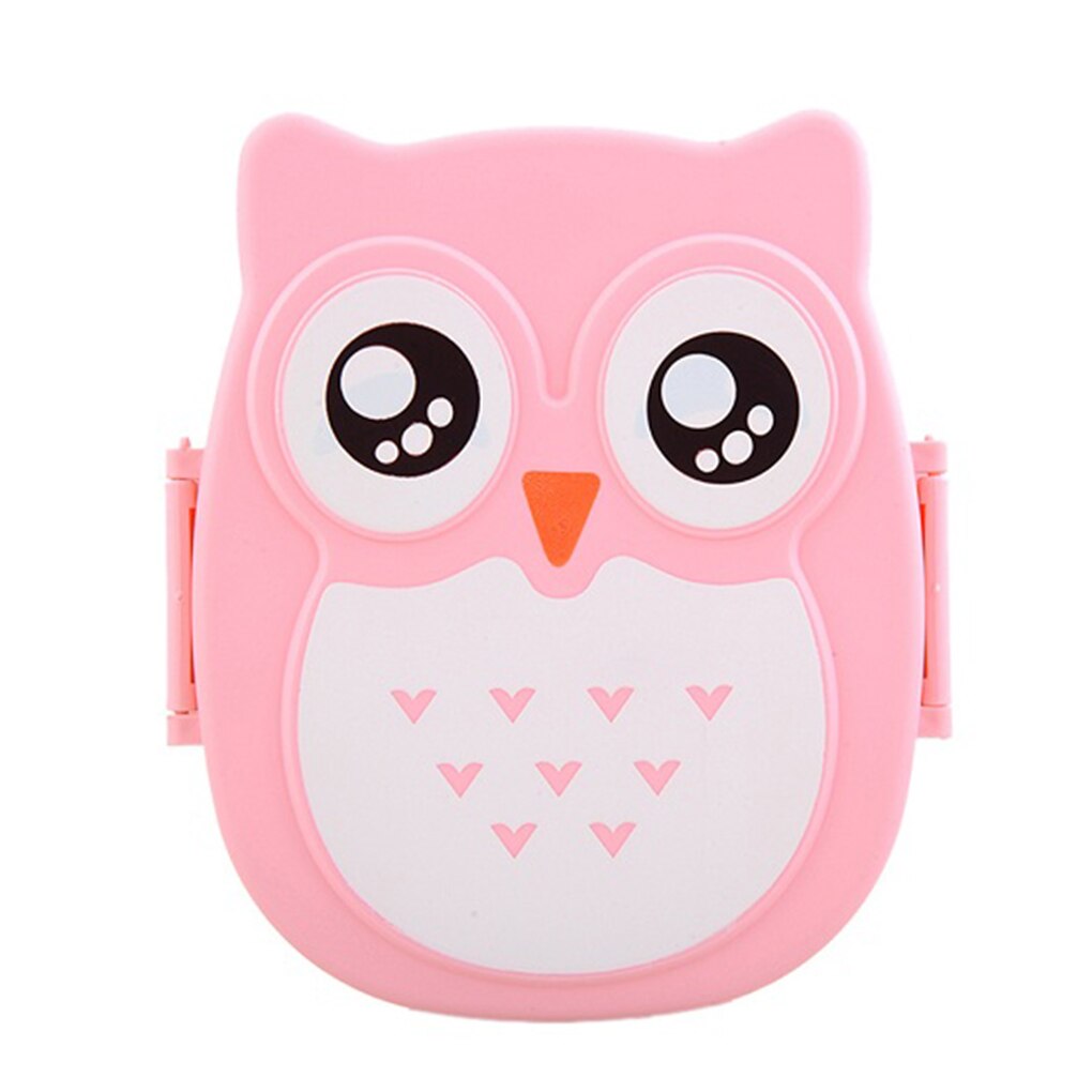 1Pc Uil Lunchbox Voedsel Container Opbergdoos Keuken Organisator Draagbare Bento Box Voor Kinderen Home Decoratie Accessoires Lunchbox: Roze