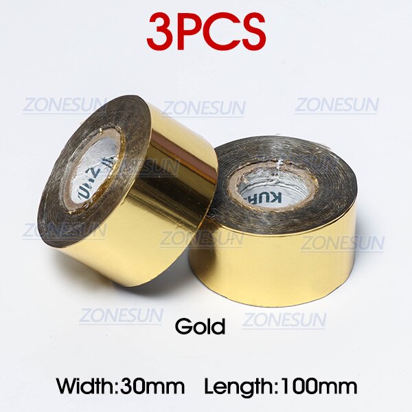 ZONESUN Mould holder of ribbon printer DY8 coding device heat head of stamping printer heat block of printer letter die cave: 3pcs Gold
